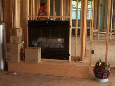 New Home Fireplace Gas Line Install